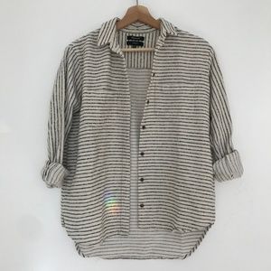 Madewell Striped Button Front Flannel